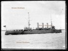 1910s WWI British Built Ottoman Cruiser Hamidiye Glass Photo Negative — photo 3