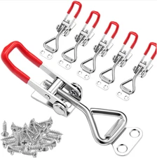 6 Pack Adjustable Toggle Latch Clamp Quick Release Pull Latch for Tool Box