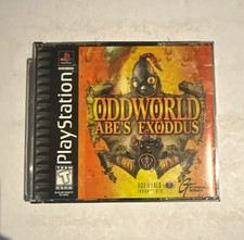 oddworld: abe's exoddus ps1 2-disc w/ case & manual ntsc-u/c t-teen 1998 CIB