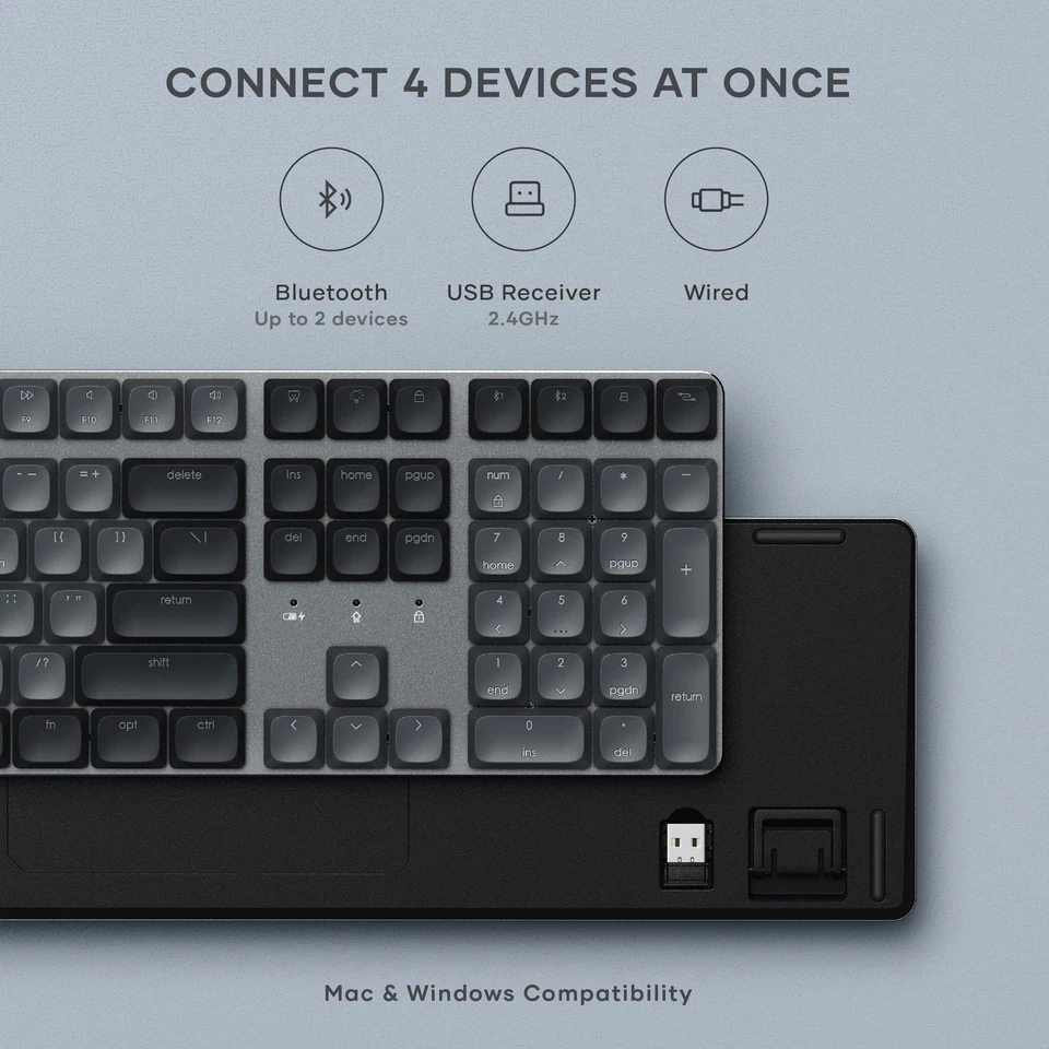 SM3 Mechanical Keyboard for Mac and Windows, 108 Keys Full Size with White LE... - Image 3 of 4