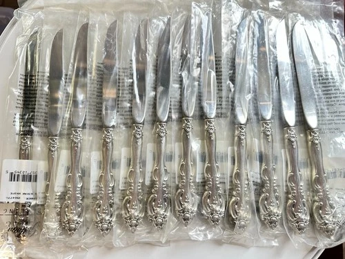 [BRAND NEW] Gorham La Scala Sterling Silver Steak Knife Set of 12 in Packaging