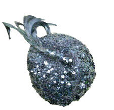 Vintage- 1930-40 ' Fascinator' Hat Mesh Veil Black Sequins Feathers
