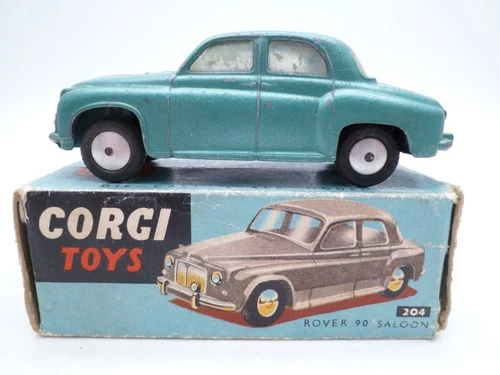 VINTAGE CORGI TOYS 204M ROVER 90 IN ORIGINAL 204 BOX 1956