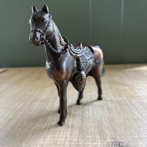 Copper Horse Statue | eBay Vintage Cast Copper Metal Horse Western Decorative 1940s Horse Made in USA main image 0