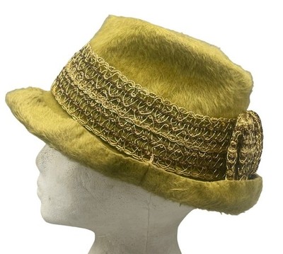 vintage woodmere new york hat made in Italy green bow lace  display picture 2