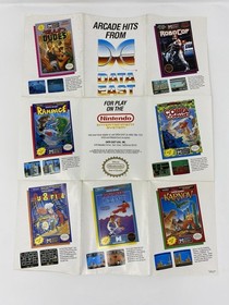 Arcade Hits From Data East Vintage NES Poster 2-Side Variant RARE Robocop Karnov