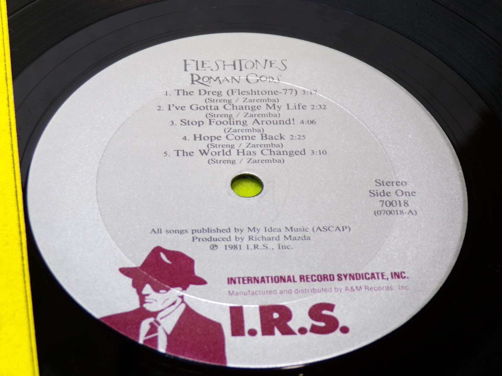 Fleshtones, Romas Gods Vinyl Record. Jacket is Poor, Vinyl is VG. DISCOUNTED