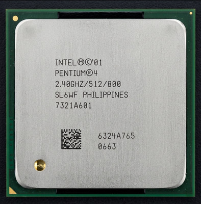 Intel Vintage Pentium 4 CPU 2.4GHz 512k 800 FSB FC PGA 478 SL6WF