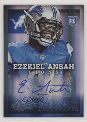 2013 Panini Absolute Spectrum Silver /299 Ezekiel Ansah #133 Rookie Auto RC 0c2