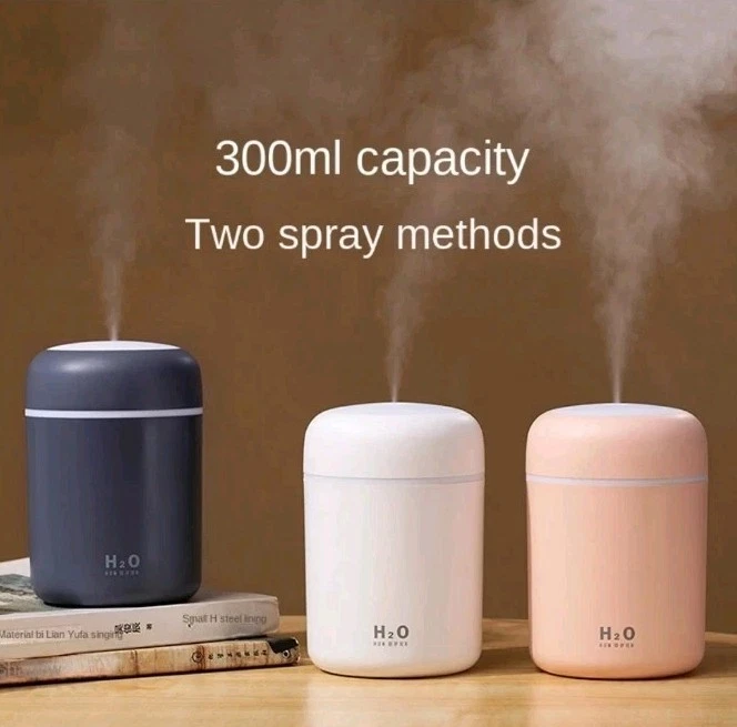 Colorful Cool Mini Humidifier, USB Personal Desktop Humidifier for Car, White - Image 2 of 4