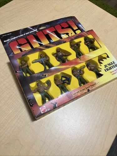 Vintage Guts Jungle Fighters G.U.T.S. Mattel Soldier Figures - 1986 - 10 Figures