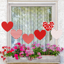6 Pcs 12" H Valentine'S Day Metal Yard Stakes Heart Valentine Metal Yard Signs B