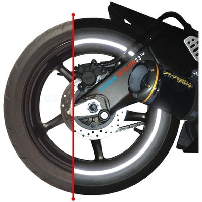 Black Reflective Rim Tapes for Wheels - Easy Application