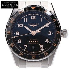 Longines Spirit Zulu Time 42mm GMT Black Dial Steel Watch