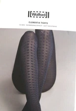 Wolford Clementia 50 den shimmering effect soft waistband Sz M Sea colour