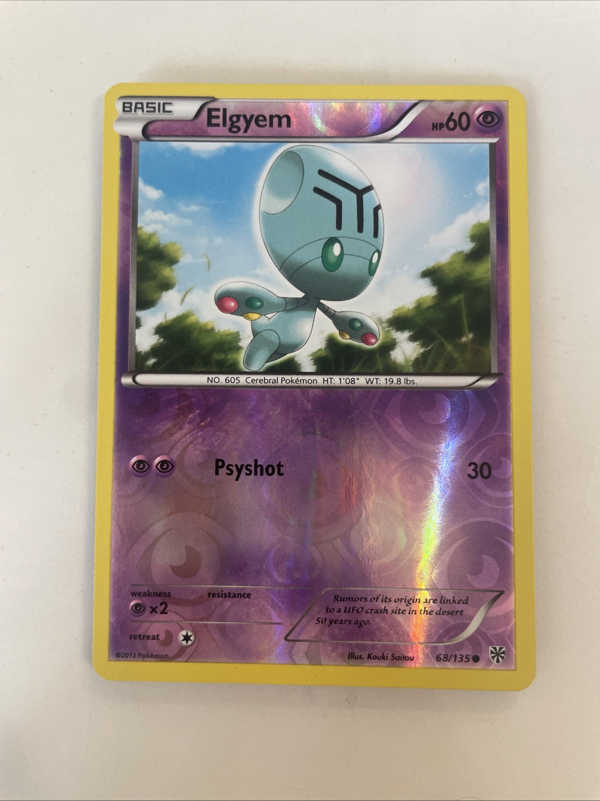 Elgyem 68/135 Plasma Storm Reverse Holo Pokemon TCG Card
