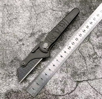 #ad Hawk Shortcut Style Titanium Black Utility Knife $135.80