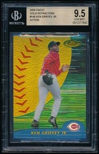 2000 Finest KEN GRIFFEY JR. Gold Refractor ACTION #146 *Reds* BGS 9.5