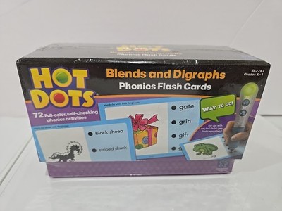 Hot Dots - Blends and Digraphs- Phonics Flashcards K-1 EI-2783 ~ NIB NEW SEALED 