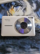 VIVITAR PopSnap Digital Camera VEC S124 2.4" Screen 1080 HD - White, Tested