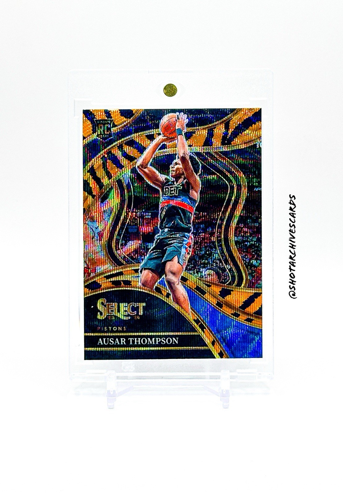 2023-24 Panini Select - Courtside Ausar Thompson #284 Tiger Stripes Prizm (RC)