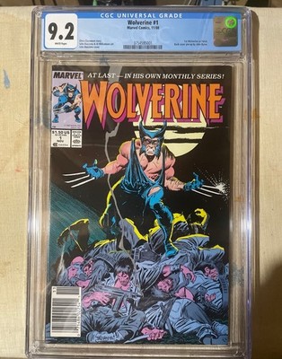 Wolverine 1 Marvel 1988 CGC 9.2 Newsstand KEY 1st Patch Claremont Byrne