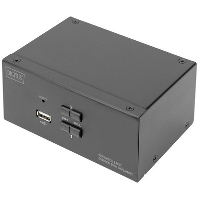 Digitus DS-12862 KVM-Umschalter Switch DisplayPort 2 Port 3840 x - Sehr Gut