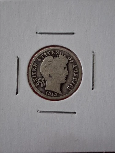 1912 HIGH GRADE Silver BARBER DIME                    #MF-1461