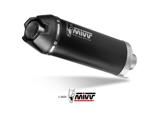 Scarico CF MOTO 450SR Mivv AK-1 Inox Nero con Coppa Carbonio CF.008.LZK - Foto 4 di 4