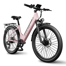 ECLIO 26" Ebikes Step-Thru Commuter Ebike Peak 750W 48V 10AH Electric City Bikes