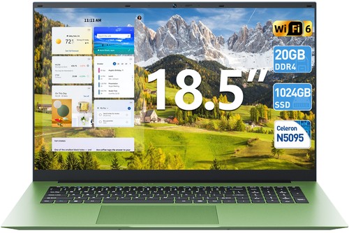 SGIN 15.6/18.5 Inch Laptops 128GB 1TB 2TB ROM Celeron N5095 Quad Core Window11