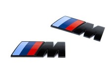 BMW ORIGINAL M schwarz Logo BUCHSTABE EMBLEM ABZEICHEN SET 51145A4B372 NEU