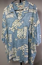 Paradise Found VTG Men's 3XL EUC 100% Rayon Made In USA BF SS Hawaiian Shirt!