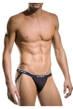 PAPI Men Jockstrap Black Jockstrap Contoured Enhancing Pouch NEW Size Large