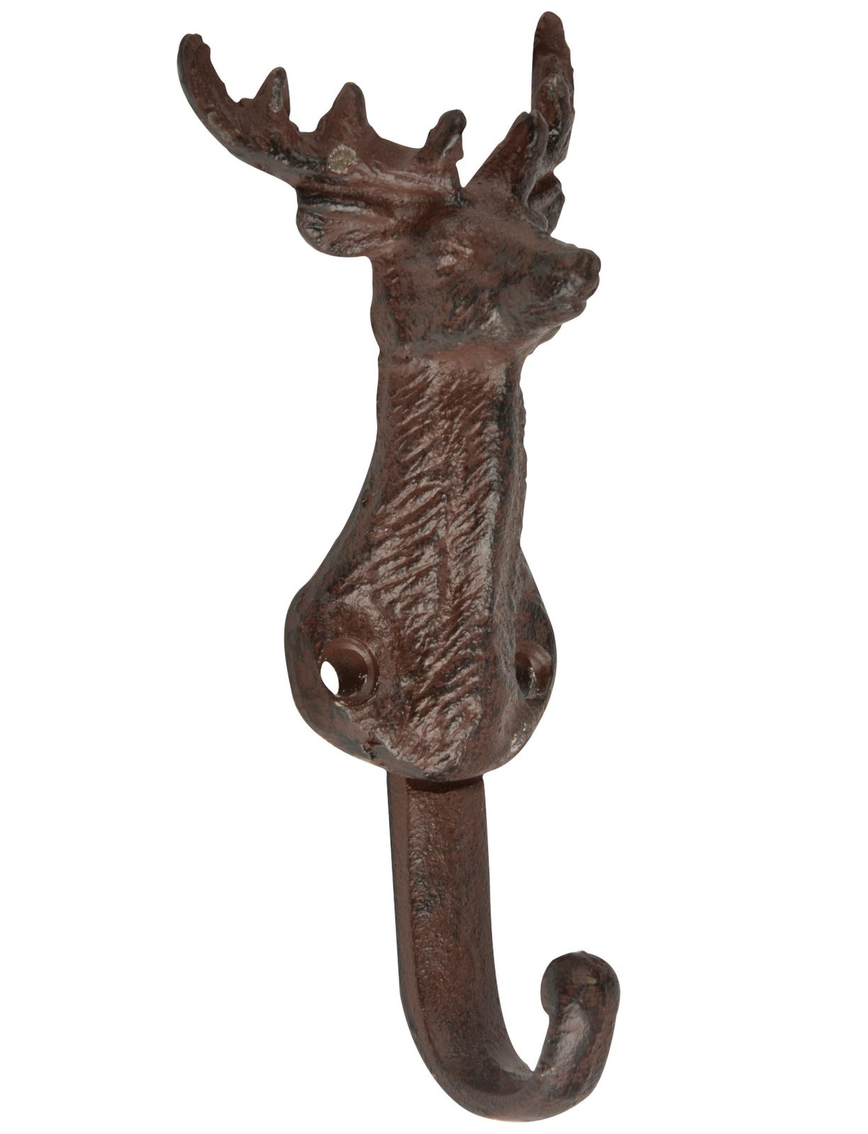 Fallen Fruits Single Stag Coat Hook Wall Mounted Cast Iron Hanger 14cm x 6cm