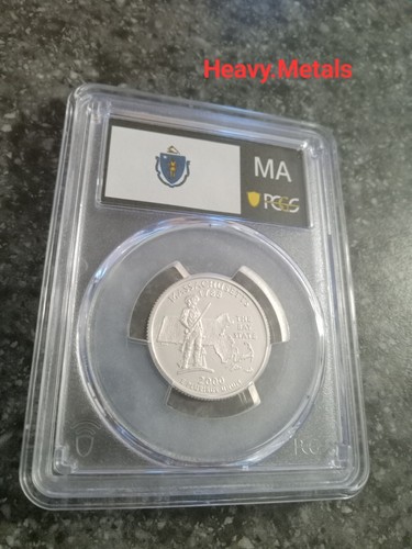 2000-S MASSACHUSETTS Silver Proof Quarter PR70 PCGS FLAG LABEL NICE LOW PRICE!!
