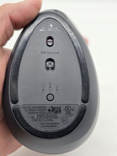 Logitech Logi MX Vertical Ergonomic Bluetooth Wireless Mouse w/oDongle Tested - Picture 4 of 5