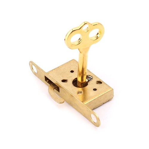 Vintage Drawer Lock With for Key Antique Small Box Cabinet Door Locks Furniture - Picture 6 of 8