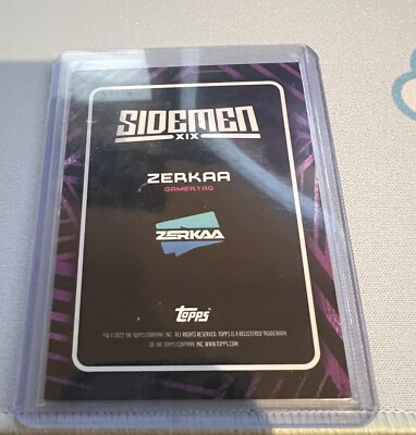 Topps Sidemen Trading Cards Josh Zerkaa Card Auto Holo 117/150