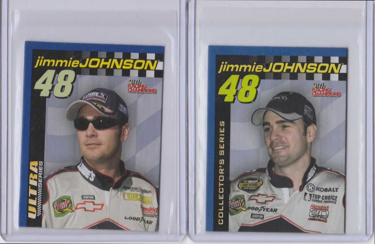 Jimmy Johnson Rookie Card 2004 RACING CHAMPIONS Jimmie Johnson Promo Card Lot Of 2 | eBay