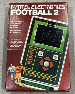 JEU EN BOÎTE MATTEL ELECTRONICS FOOTBALL 2 VINTAGE TRÈS RARE 1979