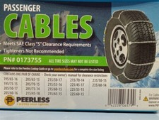 Peerless Traction Cable Tire Snow Chains 0173755 New Peerless Traction Cable Tire Snow Chains 0173755 New