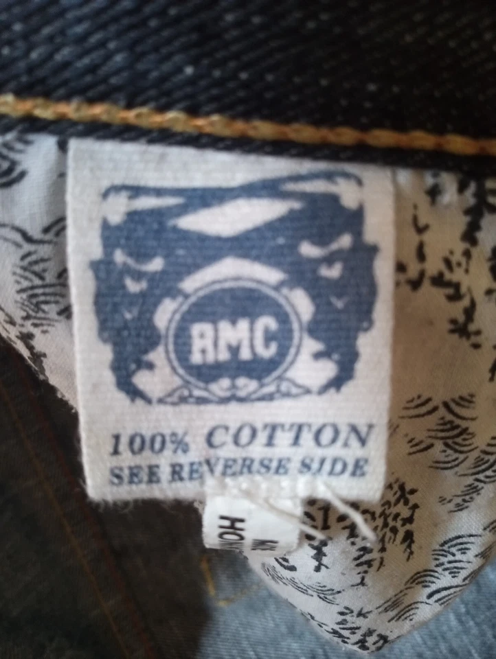 Pantalones cortos de mezclilla para hombre RMC Samauri en relieve AZUL MARINO TALLA 42 Foto 4 de 4