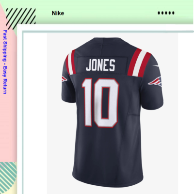 Nike NFL New England Patriots Men's Mac Jones Player Game Jersey
