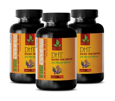 Lush Hair Pills Dht Blocker Hair Formula Zinc For Men 3bottle