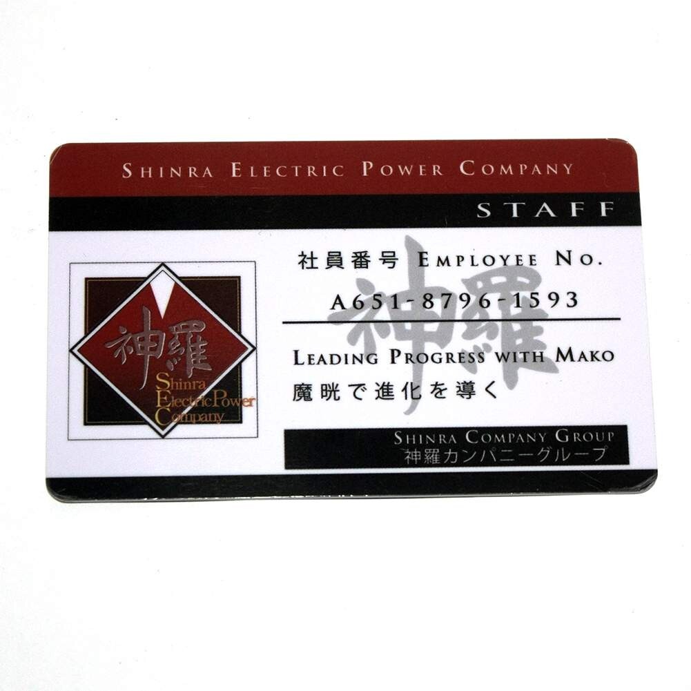 FINAL FANTASY VII IDカード Shin-Ra Official New Final Fantasy FF VII Remake Shinra Electric Power