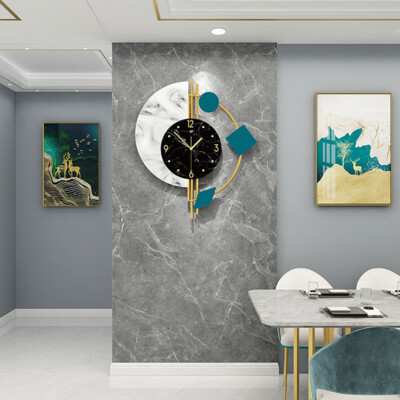 Modern Nordic Large Wall Clock 3D Creative Clock Wall Living Room Home Art Decor