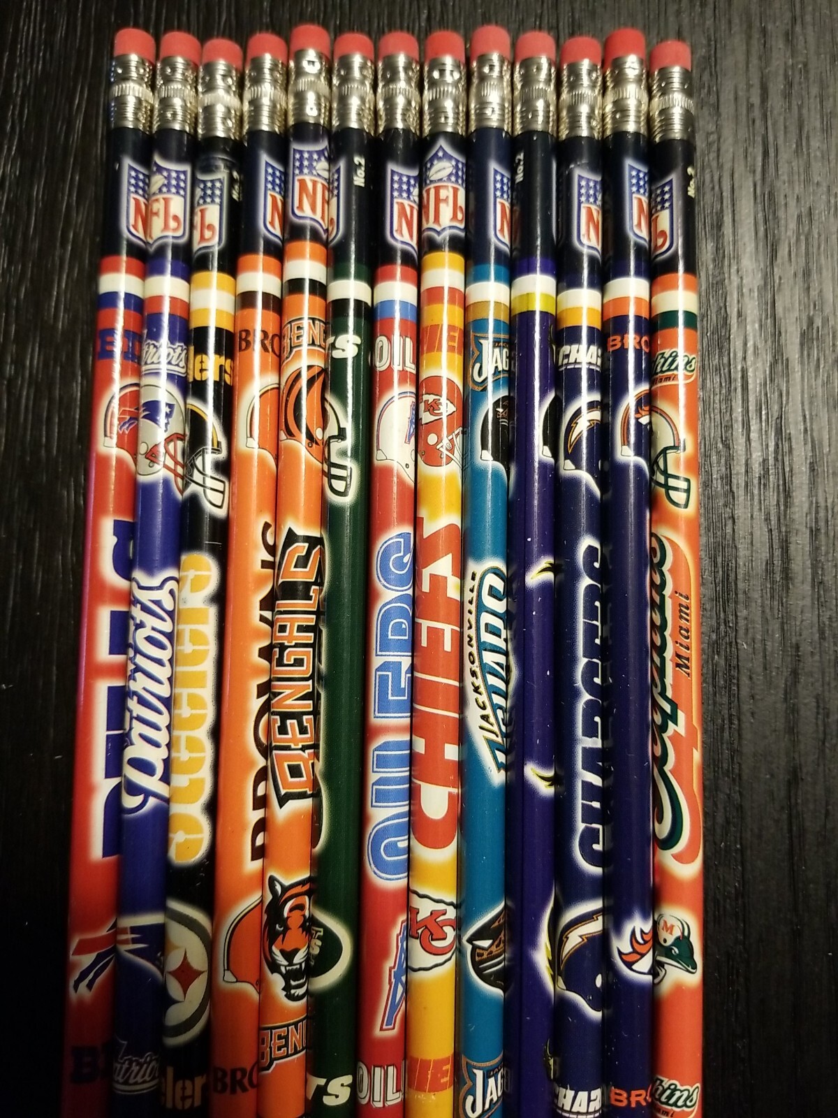 Lot of 13 Vintage Pentech No 2 NFL Pencils Unsharpened 90s Loose. Oilers Chiefs eBay