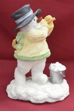 Russ Berrie & Co Ice Scultures " Dreaming of a Green Christmas Golfing Snowman
