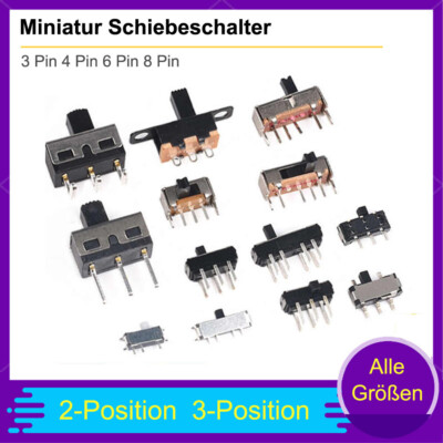 Miniatur Schiebeschalter Mikroschalter Mini Schalter 2/3 Positionen für Modelle